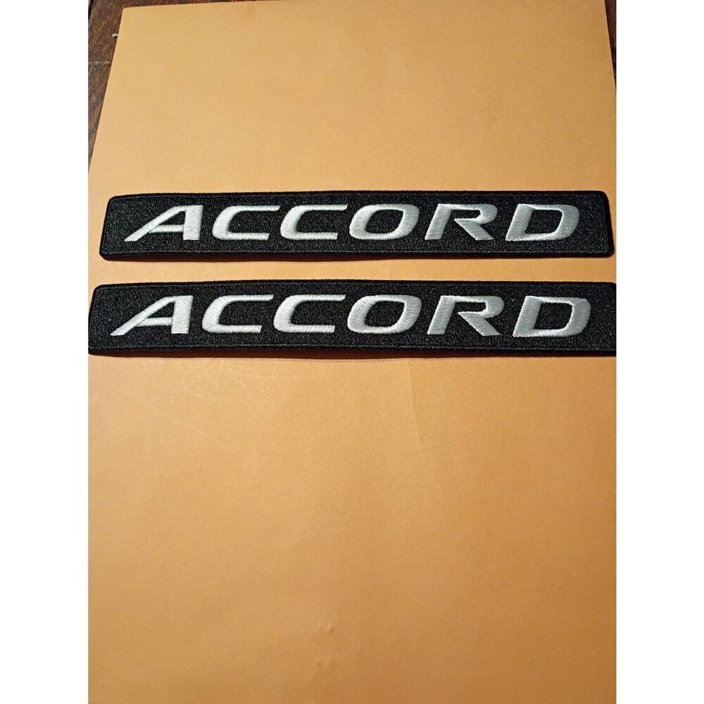New Honda Accord Black White Iron On Patches for Jacket Hat Shirt Pants Car Cove